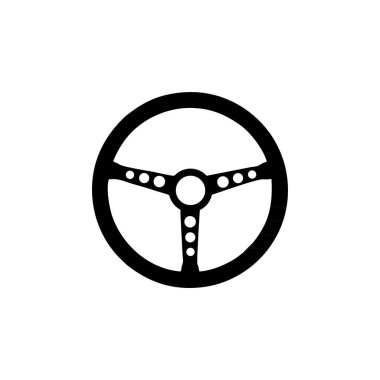 Siyah araba direksiyon sembolü