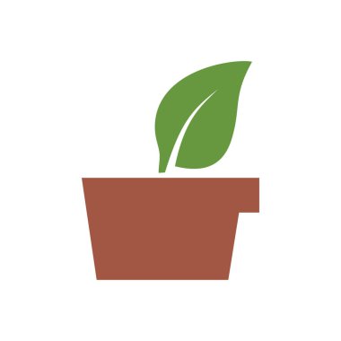 saksı simgesi logosunda bitkiler
