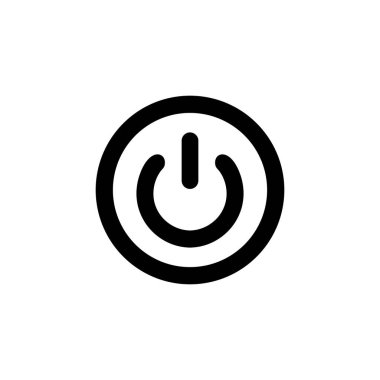 Güç simgesi vektörü. Web düz tasarımı için sembol