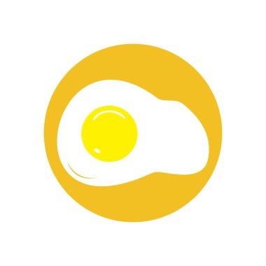 Beyaz arkaplanda omlet simgesi logosu