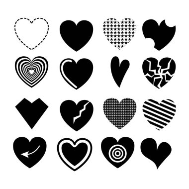 Kalp simgesi logosu koleksiyonu