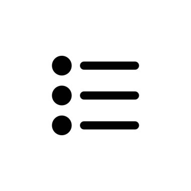 Beyaz arkaplanda vektör simgesi listele