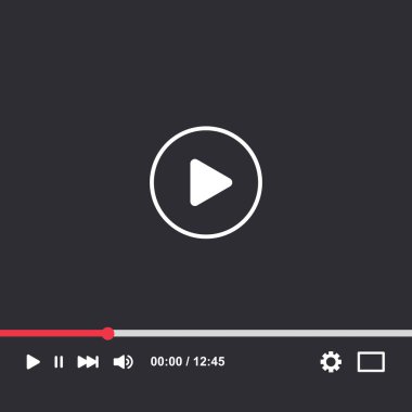 Web için modern video oynatıcı tasarım şablonu