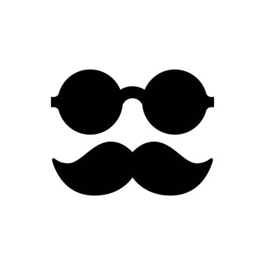 Bıyık Simgesi vektörü. Web sitesi Bilgisayar ve mobil vektörü sembolü