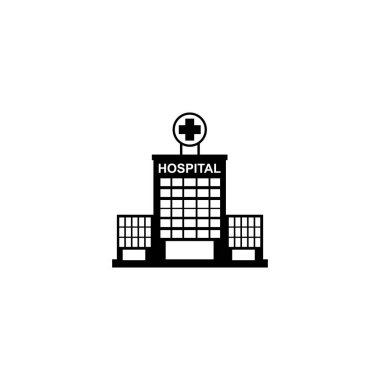 Hastane binası simgesi logosu