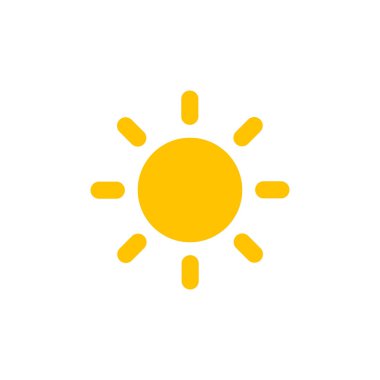 Güneş Simgesi vektörü. Web sitesi Bilgisayar ve mobil vektörü sembolü