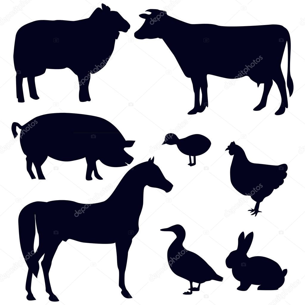 Farm animal icon logo