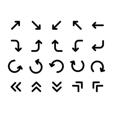 ok ikonu seti. Tasarımınız için grafiksel ögeler