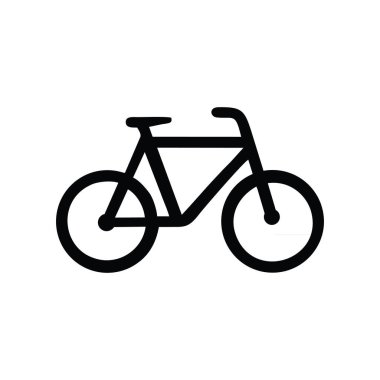 Soyut bisiklet simgesi vektörü. Web sitesi Bilgisayar ve mobil vektörü sembolü