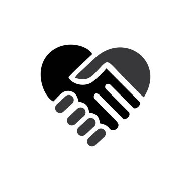 Beyaz arkaplanda soyut el sıkışma