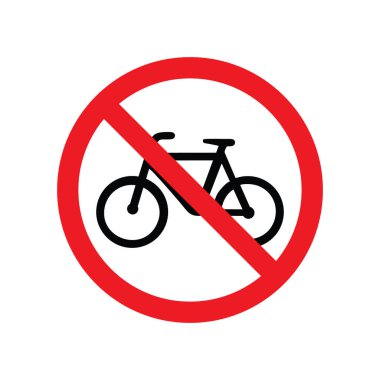 Bisiklet yasağı simgesi logosu