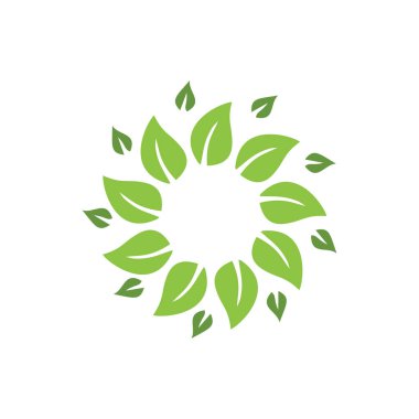 Beyaz arkaplanda yaprak çemberi koleksiyonu