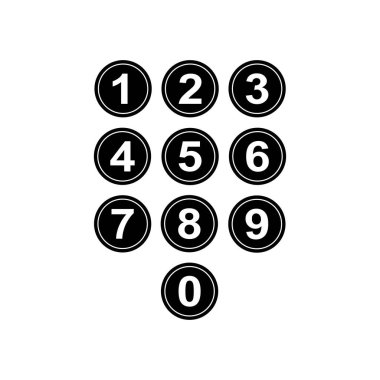 siyah numara düğmesi ayarlandı