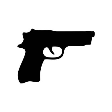 beyaz arkaplanda silah vektör illüstrasyonu