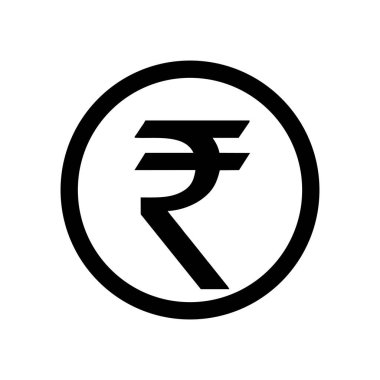  Beyaz arkaplanda Rupi para sembolü