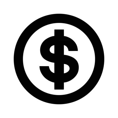 Amerikan doları sembolü. Amerikan dolar para birimi simgesi, izole vektör illüstrasyonu