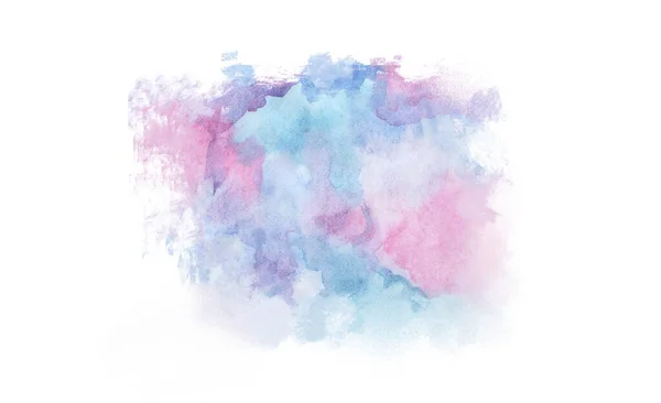 水彩画质感粉色和蓝色水彩斑斓 元素设计 水彩画背景 摘要纹理 — 图库照片#