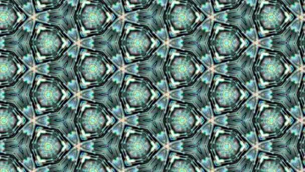 Abstract Kaleidoscope Background Blue Circles Abstract Texture — Stock Video