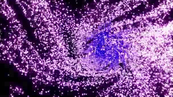 Movimiento Partículas Rosadas Animación Abstracta Partículas Estrellas Brillantes Renderizado — Vídeos de Stock