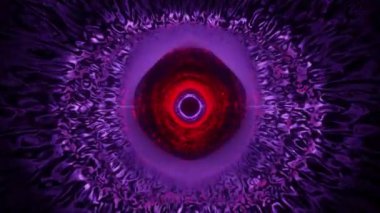 Enerji tüneli. Soyut portal. Renkli ışık yolu Koyu kırmızı ve mor renkler.