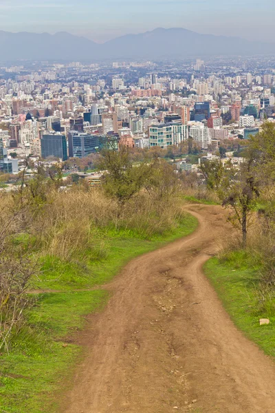 Santiago vista ciudad — Foto de Stock
