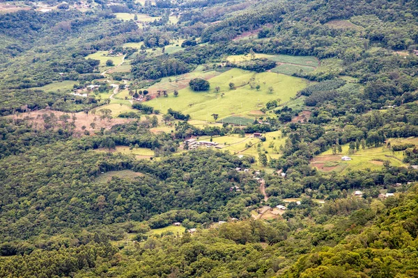Bauernhof Und Wald Über Berg Igrejinha Rio Grande Sul Brasilien — Stockfoto