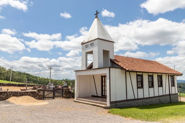 Pequeña Iglesia Cementerio Picada Café Rio Grande Sul Brasil — Foto de Stock