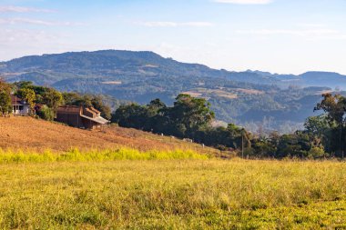 Vadideki tarla ve orman, Venancio Aires, Rio Grande do Sul, Brezilya