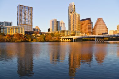 Austin downtown gün batımında