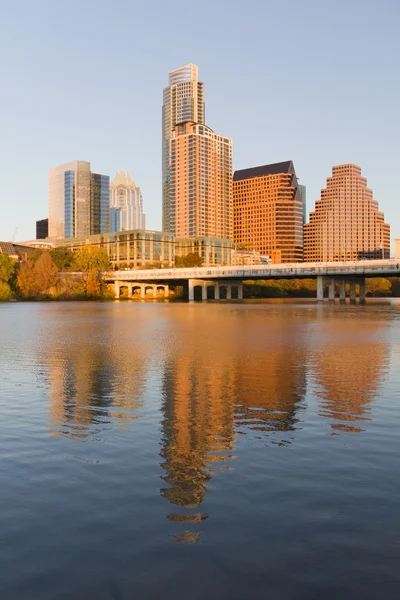 Austin centro al atardecer — Foto de Stock