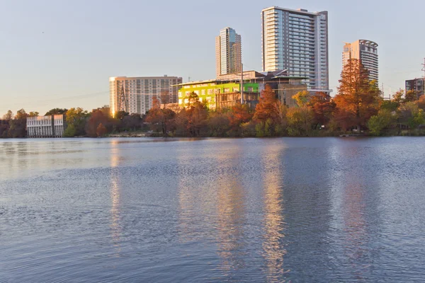 Austin centro al atardecer — Foto de Stock