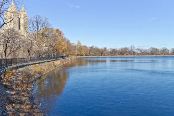 Central park sjön — Stockfoto