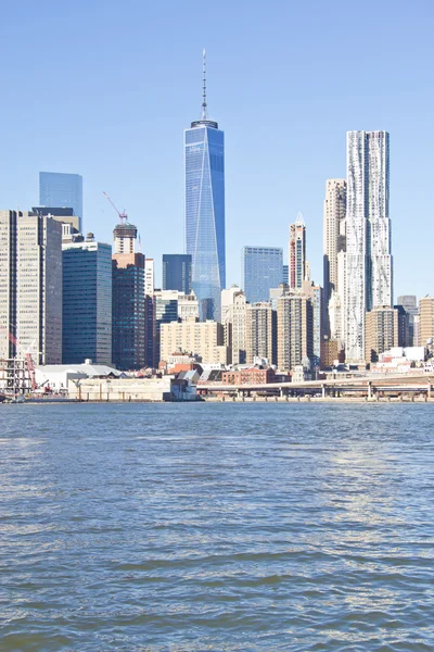 Prédios de Manhattan de Brooklin — Fotografia de Stock