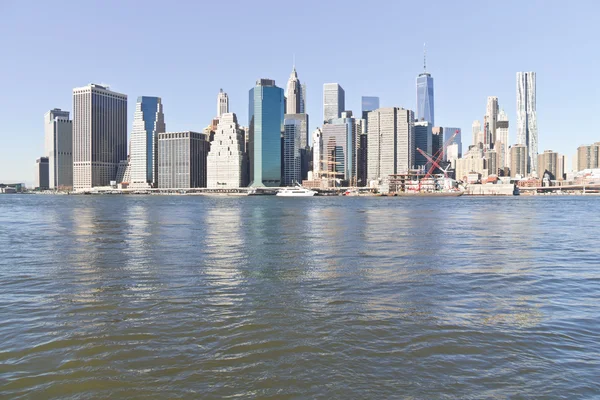 Linha do horizonte de Manhattan tirada de Brooklin — Fotografia de Stock