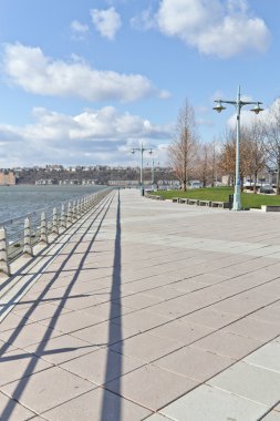 İskele 84, New Port apartmanlar ve Houston Nehri