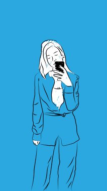 Girls Mirror Sketch Free Vector Eps Cdr Ai Svg Vector Illustration Graphic Art