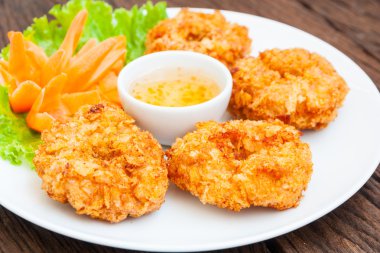 Tay gıda, kızarmış karides pasta