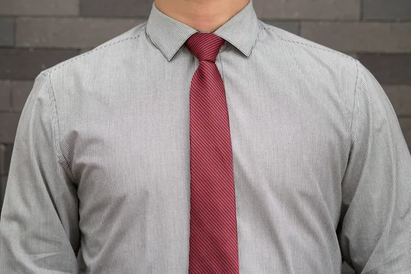 Man in shirt with tie — Stock Photo, Image