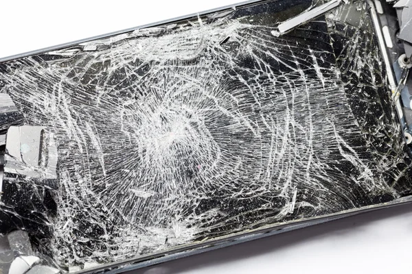 Mobile smartphone with broken screen