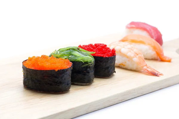 Sushi shrimp eggs and sushi set, Japanese food — Stock Photo, Image