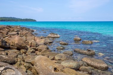 Plaj ve tropikal deniz Koh kood Island, Trat Eyaleti, Tayland