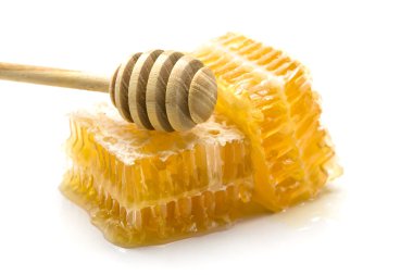 Beyaz arka plan üzerinde petek