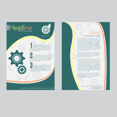 Soyut broşür ve ilan tasarım vektör şablonu