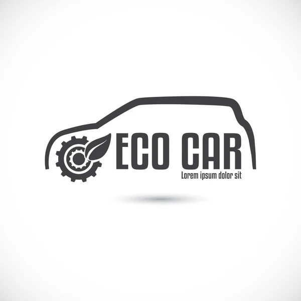 Eco bil ikonen — Stock vektor