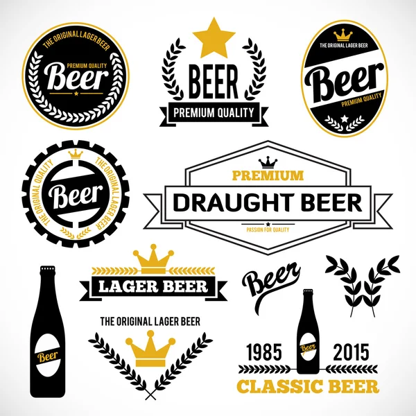 Beer Labels — Stock Vector