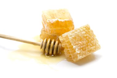 Beyaz arka plan üzerinde petek