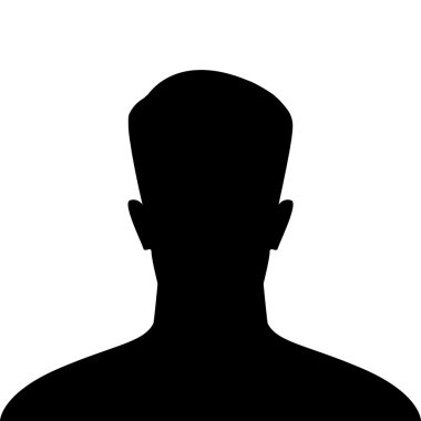 Erkek avatar simgesini, silhouette profili simgesinin