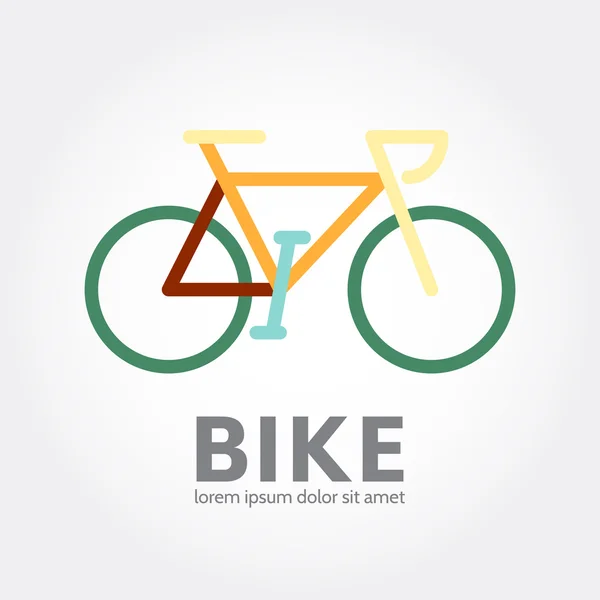 Conception de logo de vélo. Logotype d'icône de concept de vélo — Image vectorielle