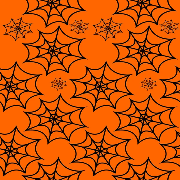 Spindelnät Halloween seamless mönster — Stock vektor