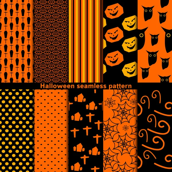 Patrón sin costura de Halloween — Archivo Imágenes Vectoriales